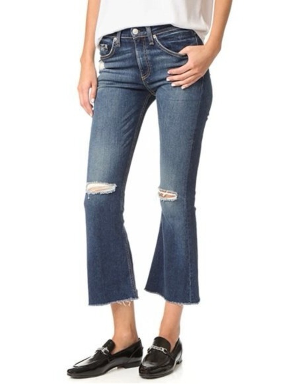 Rag & Bone 10” Crop Flare Jeans in Mabel - Size 28